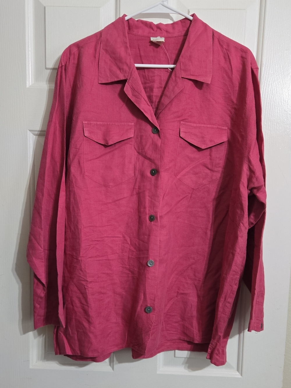 Old Navy Linen/cotton Pink Button-Front Women's Shirt